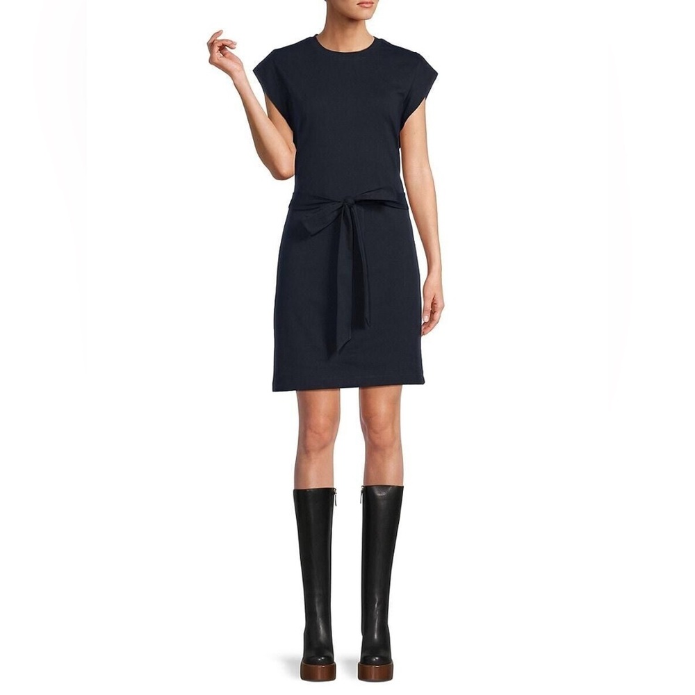 Vince Crewneck 100% Cotton Muscle Dress in Coastal Navy, size XS